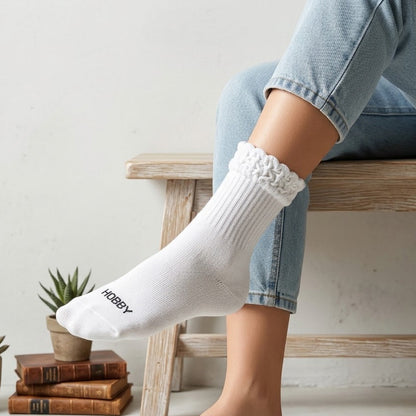 Basic White Cotton Socks