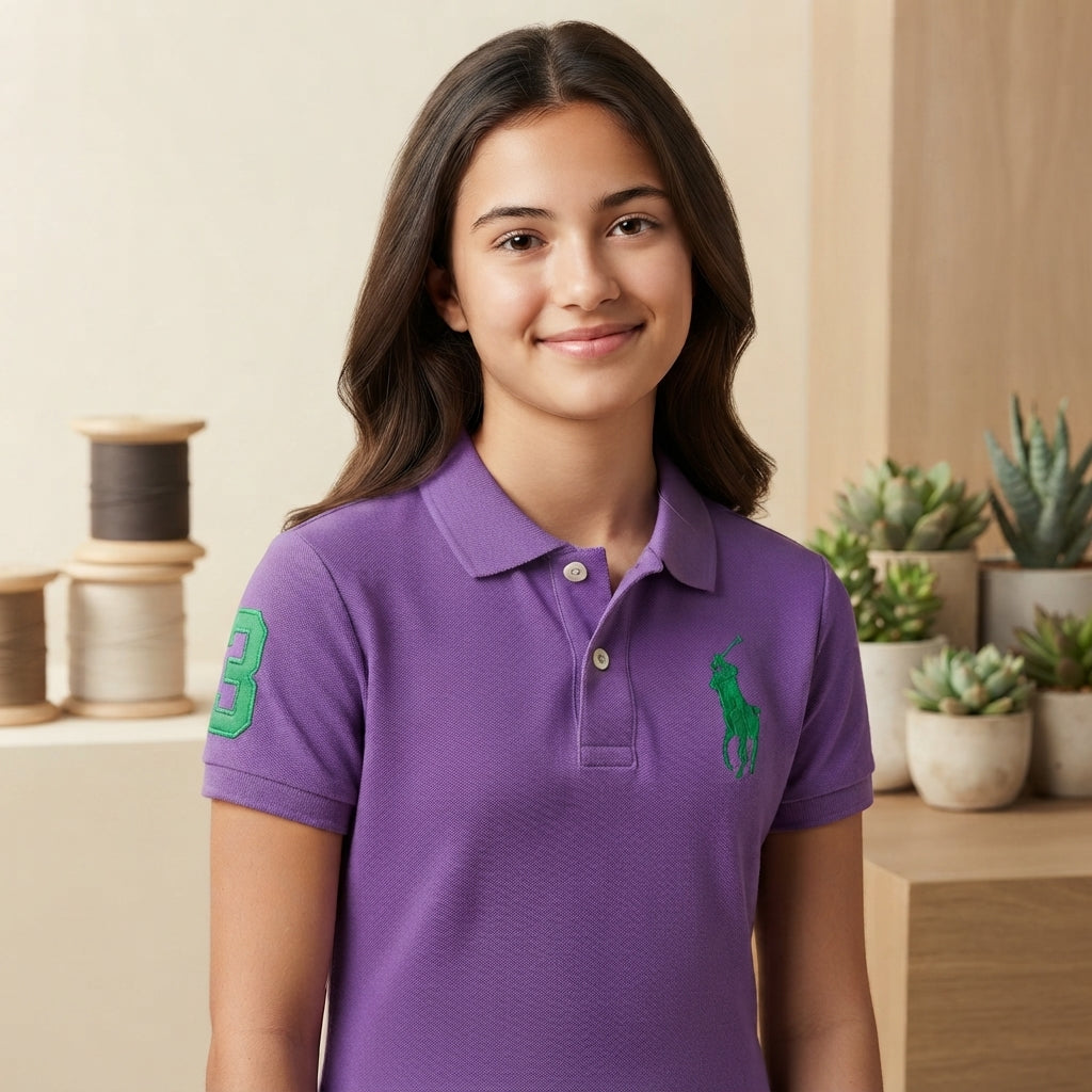 Basic Cotton Short-Sleeved Polo Shirt