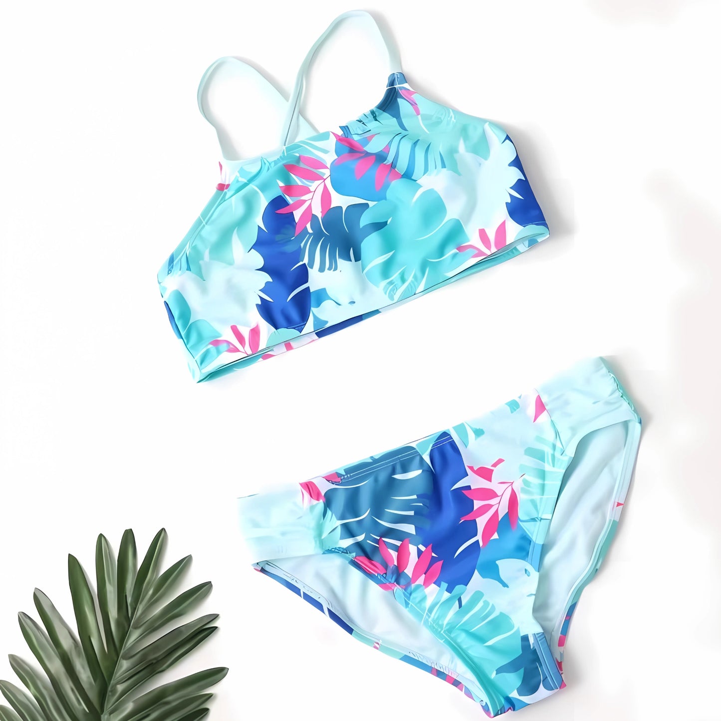 Leaves Pattern Multi-Colors Bikini