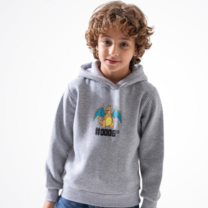 Pokemon Charizard Grey Cotton Hoodie