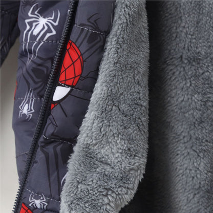 Spiderman Grey Lined Puffer Jacket