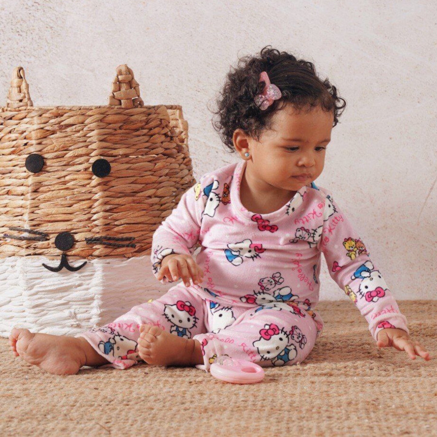 Hello Kitty Pink Fleece Pyjama Set