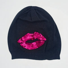 Glitter Lips Navy Fleece Ice Cap