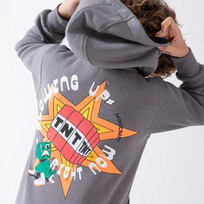 Minecraft Grey Cotton Hoodie