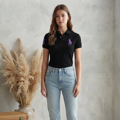 Basic Cotton Short-Sleeved Polo Shirt