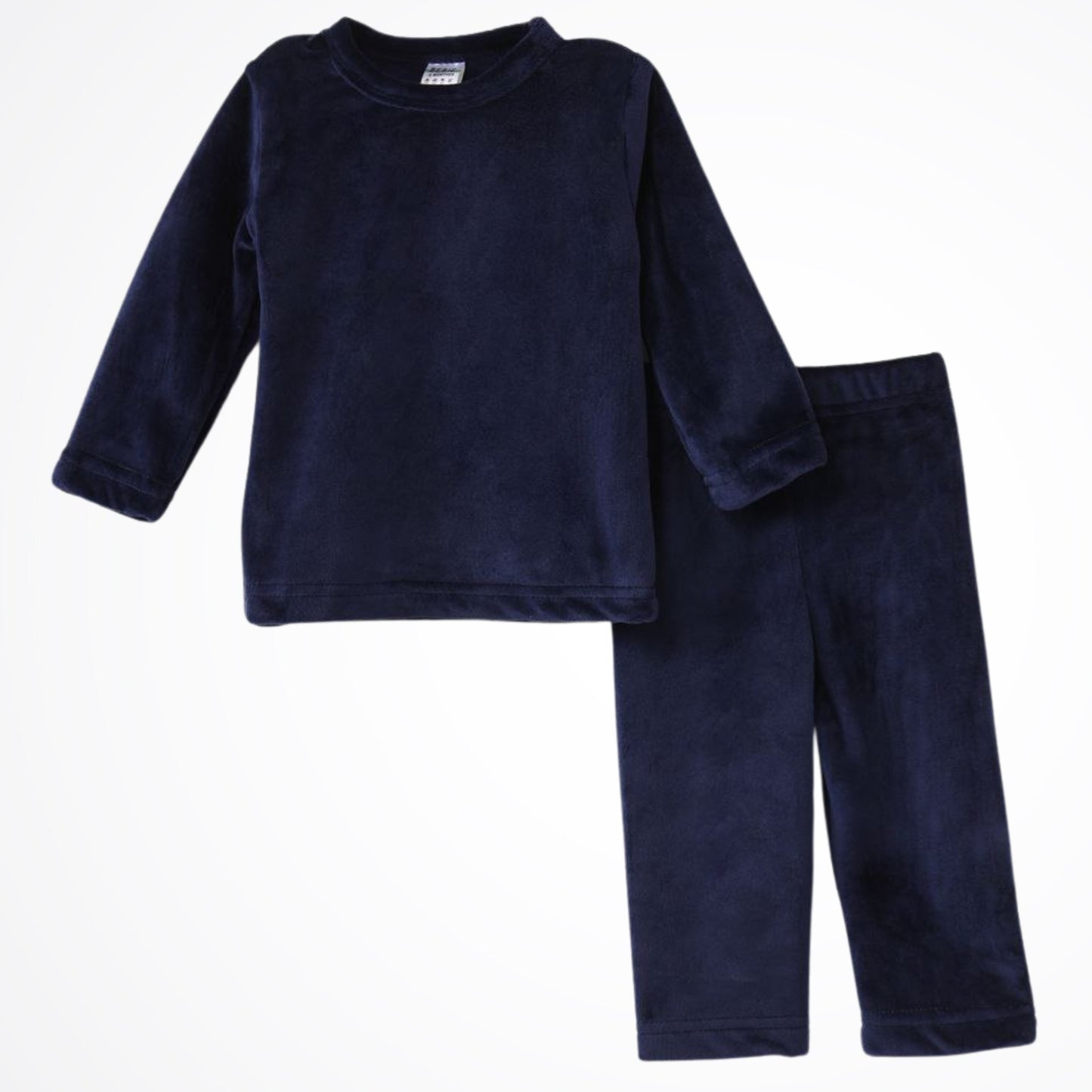 Basic Navy Fleece Pyjama Set