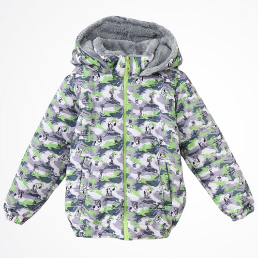 Snoopy Grey Lined Puffer Jacket