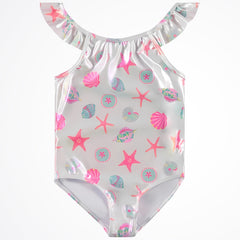 Star Fish & Sea Shells White Swimsuit