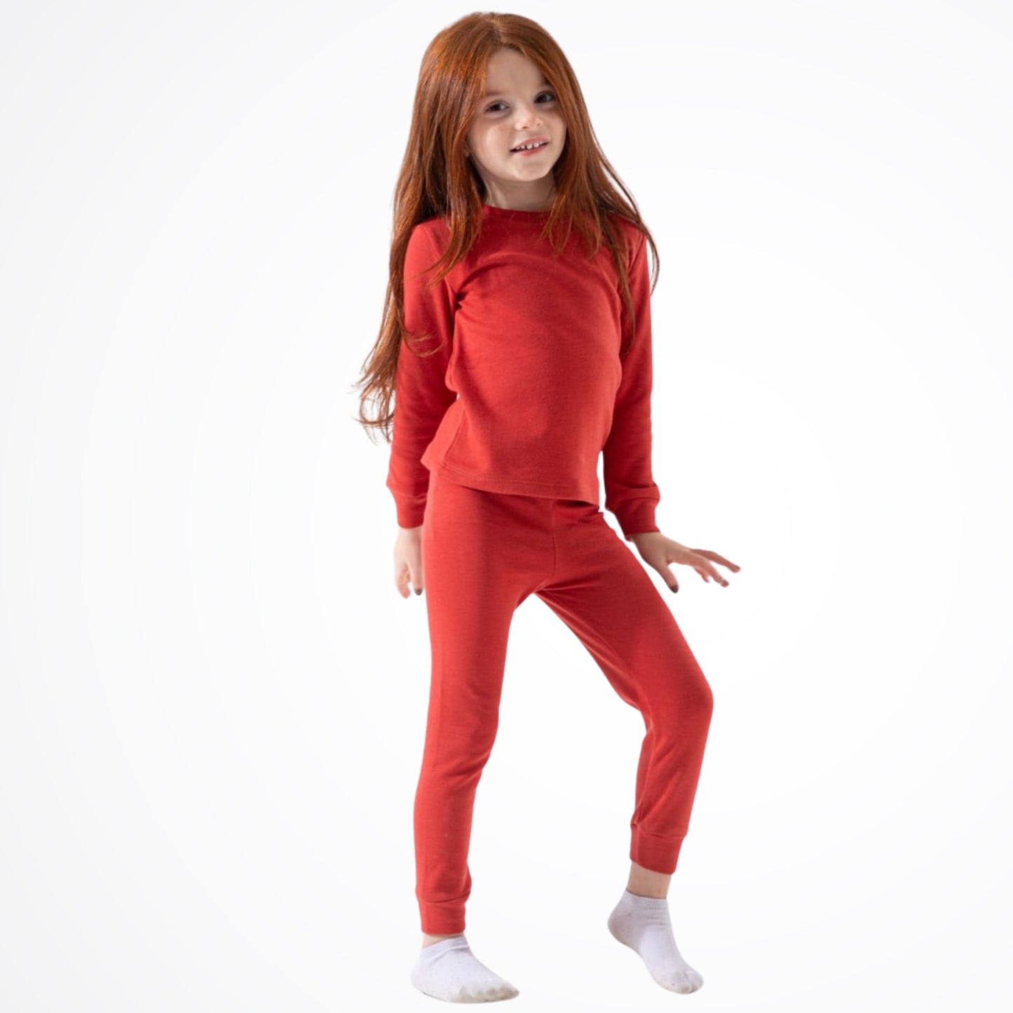 Basic Watermelon Cotton Thermal Pyjama Set