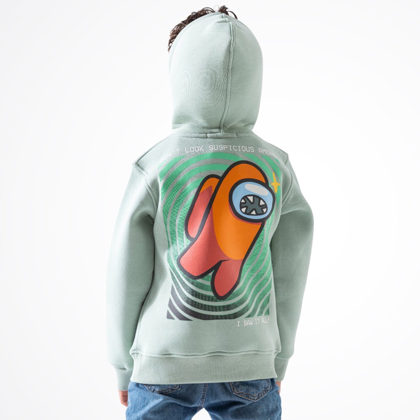 Among Us Mint Green Cotton Hoodie