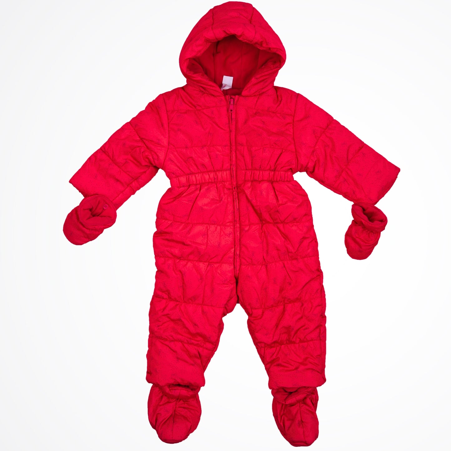 C&A Fuchsia Lined Puffer Hooded Rainsuit