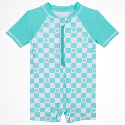 Mickey Mouse Aqua Marine Rash Guard Swimsuit
