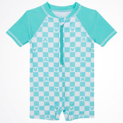 Mickey Mouse Aqua Marine Rash Guard Swimsuit