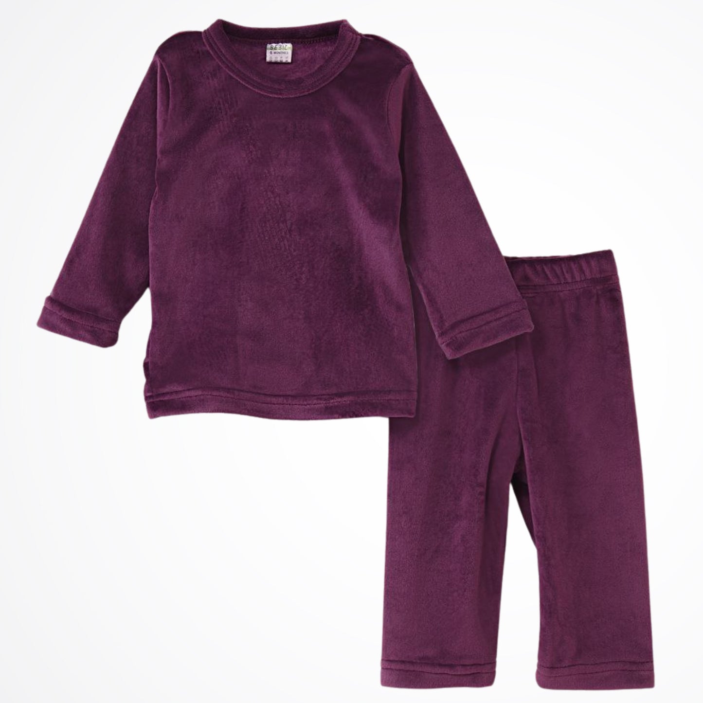 Basic Purple Fleece Pyjama Set