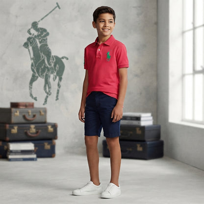 Basic Cotton Short-Sleeved Polo Shirt