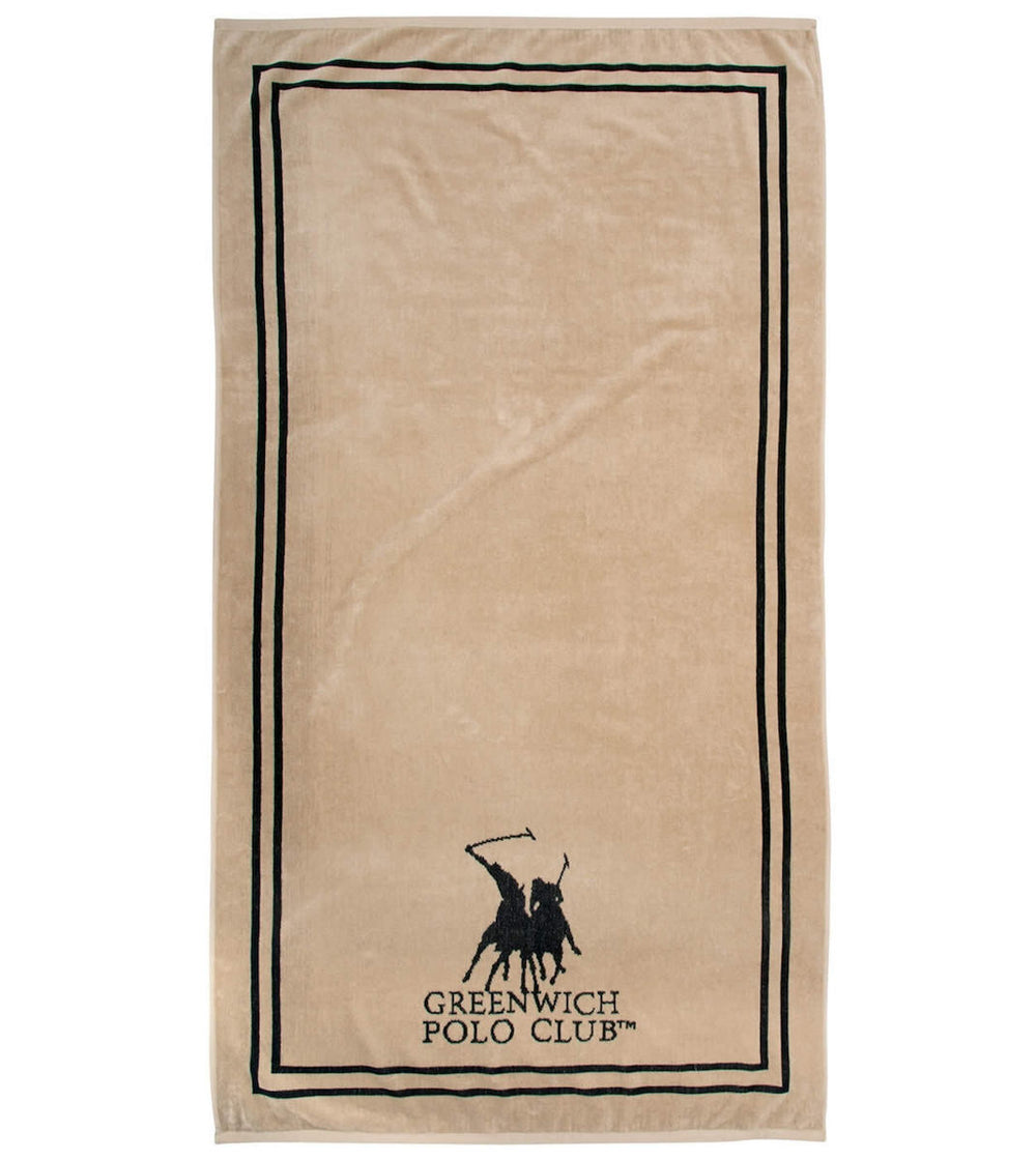 Greenwich Polo Club Basic Beige Cotton Beach Towel