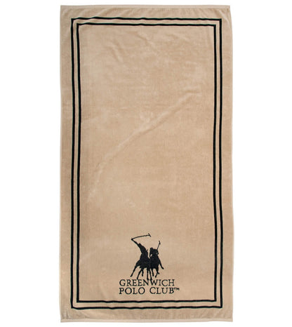 Greenwich Polo Club Basic Beige Cotton Beach Towel