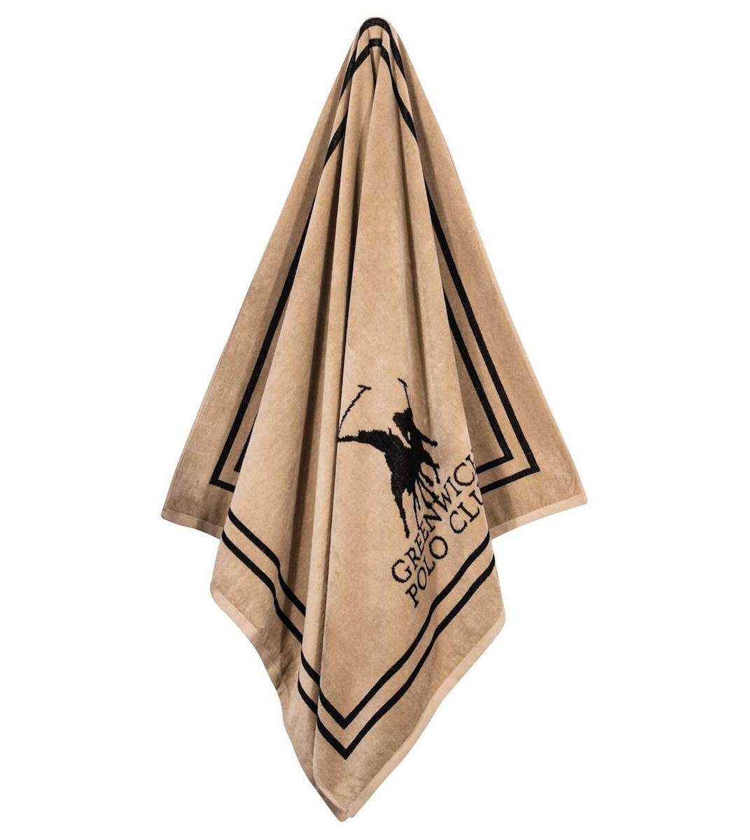 Greenwich Polo Club Basic Beige Cotton Beach Towel