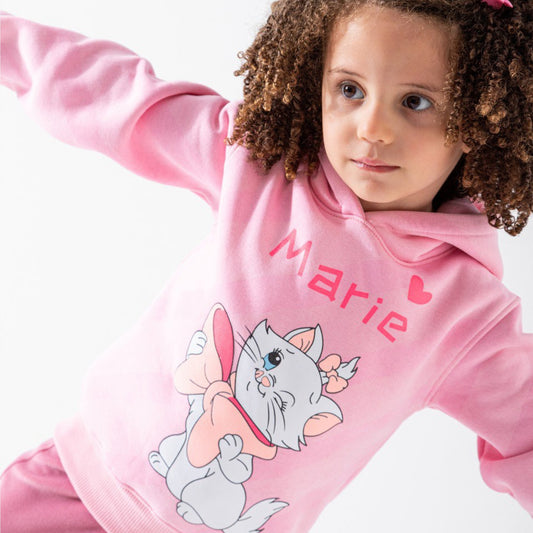 Marie The Cat Pink Cotton Hoodie