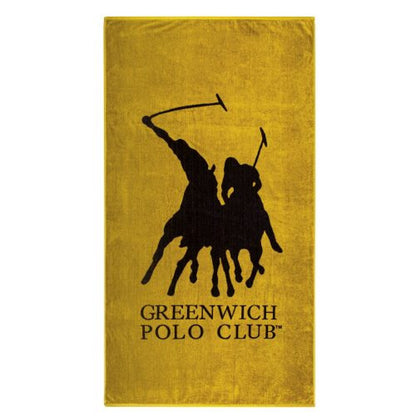 Greenwich Polo Club Olive Yellow Cotton Beach Towel