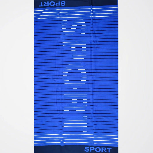 Sport Blue Cotton Beach Towel