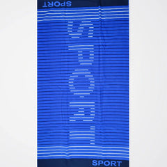 Sport Blue Cotton Beach Towel