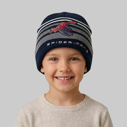 Spiderman Striped Black Fleece Ice Cap