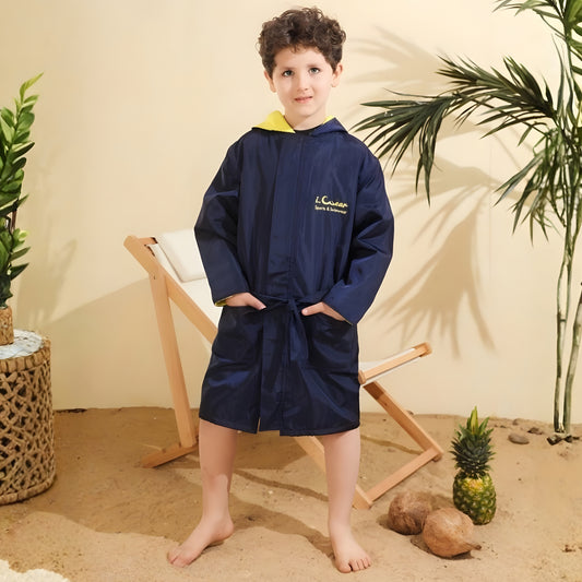 Basic Navy Waterproof Swim Robe