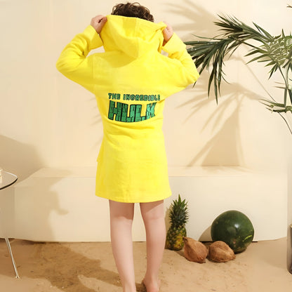 The Incredible Hulk Yellow Cotton Swim Robe