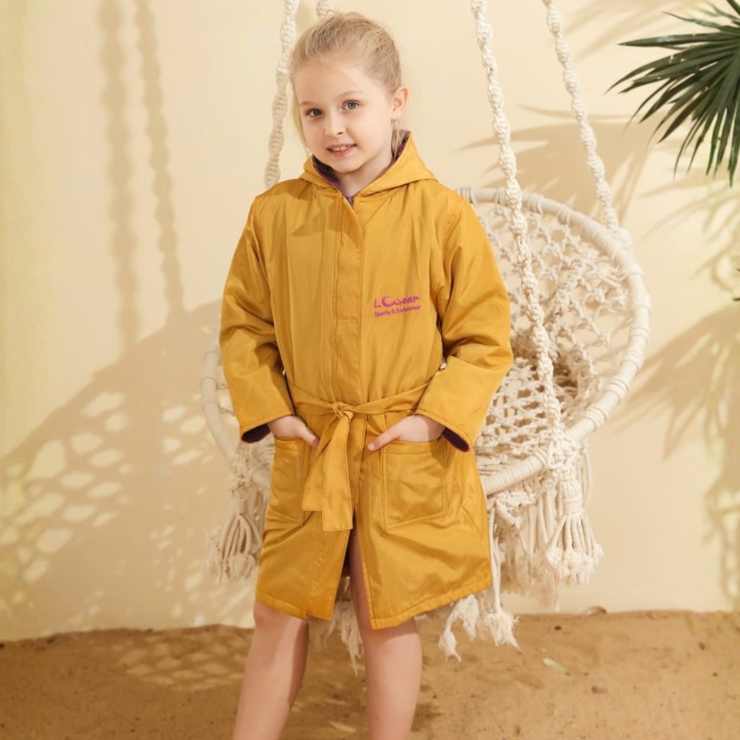 Basic Yellow Waterproof Swim Robe