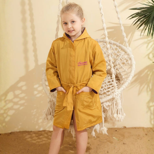Basic Yellow Waterproof Swim Robe