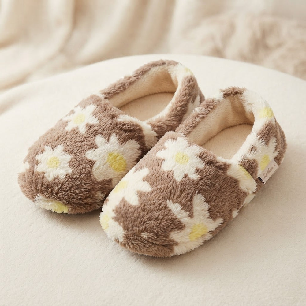 Sunflower Pattern House Shoes