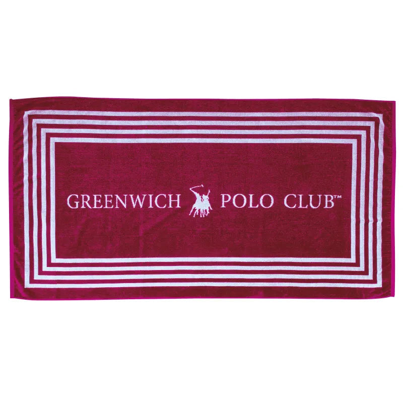 Greenwich Polo Club Basic Red Cotton Beach Towel