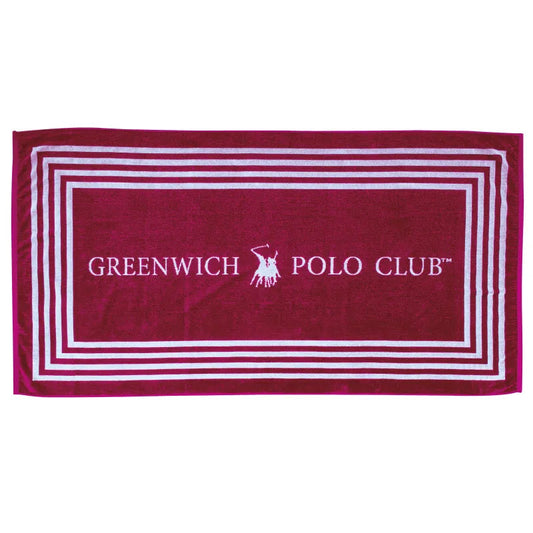 Greenwich Polo Club Basic Red Cotton Beach Towel