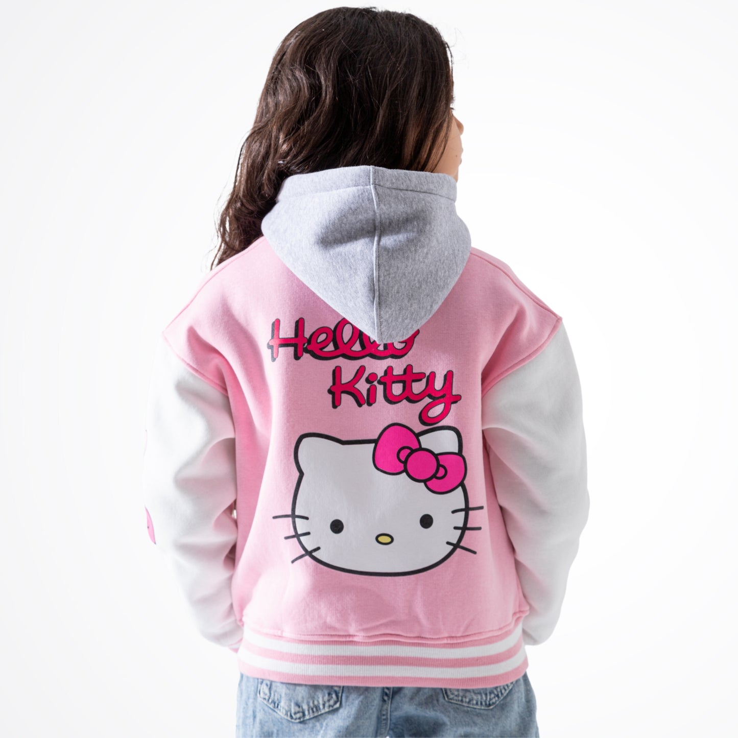 Hello Kitty Pink Cotton Baseball Jacket