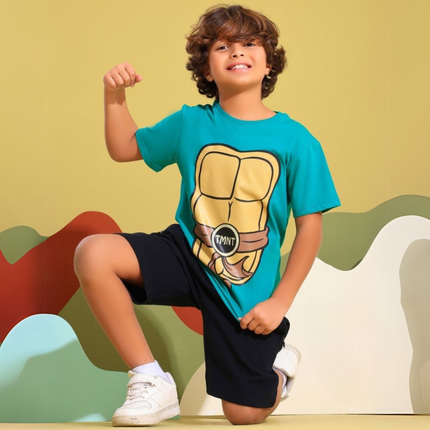 Ninja Turtles Turquoise Cotton Short Pyjama Set