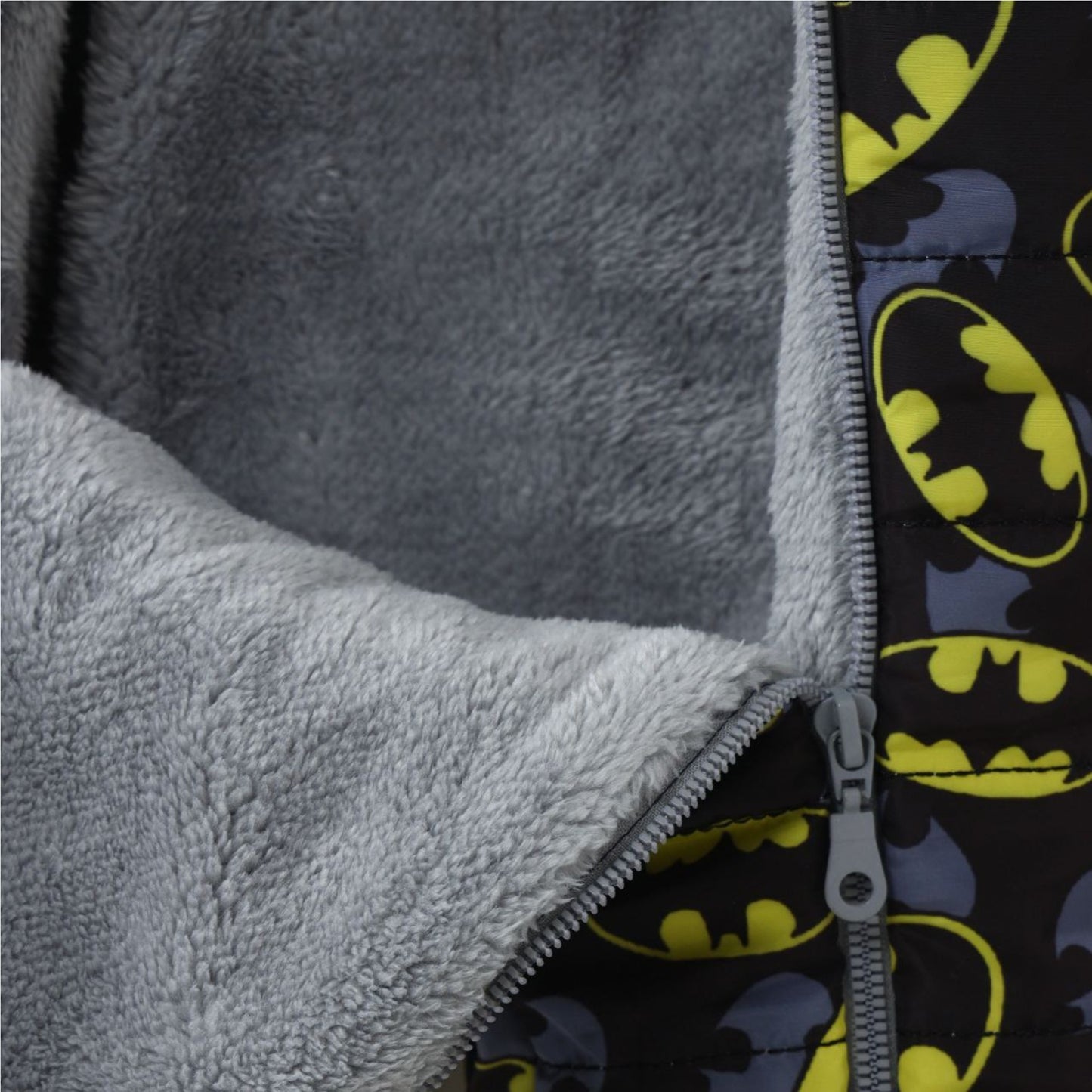 Batman Black Lined Puffer Hooded Rainsuit