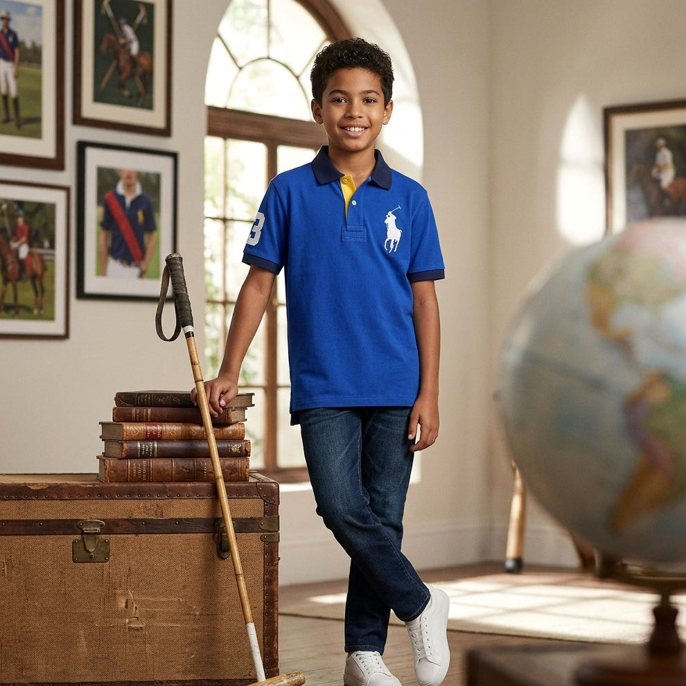 Basic Cotton Short-Sleeved Polo Shirt