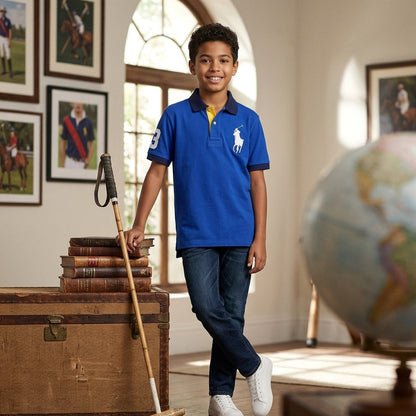 Basic Cotton Short-Sleeved Polo Shirt