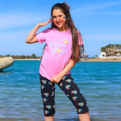 Choose Happiness Pink Cotton Bermuda Pyjama Set