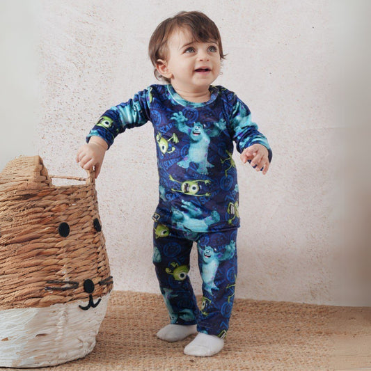 Monsters Inc. Navy Fleece Pyjama Set (Model 2)