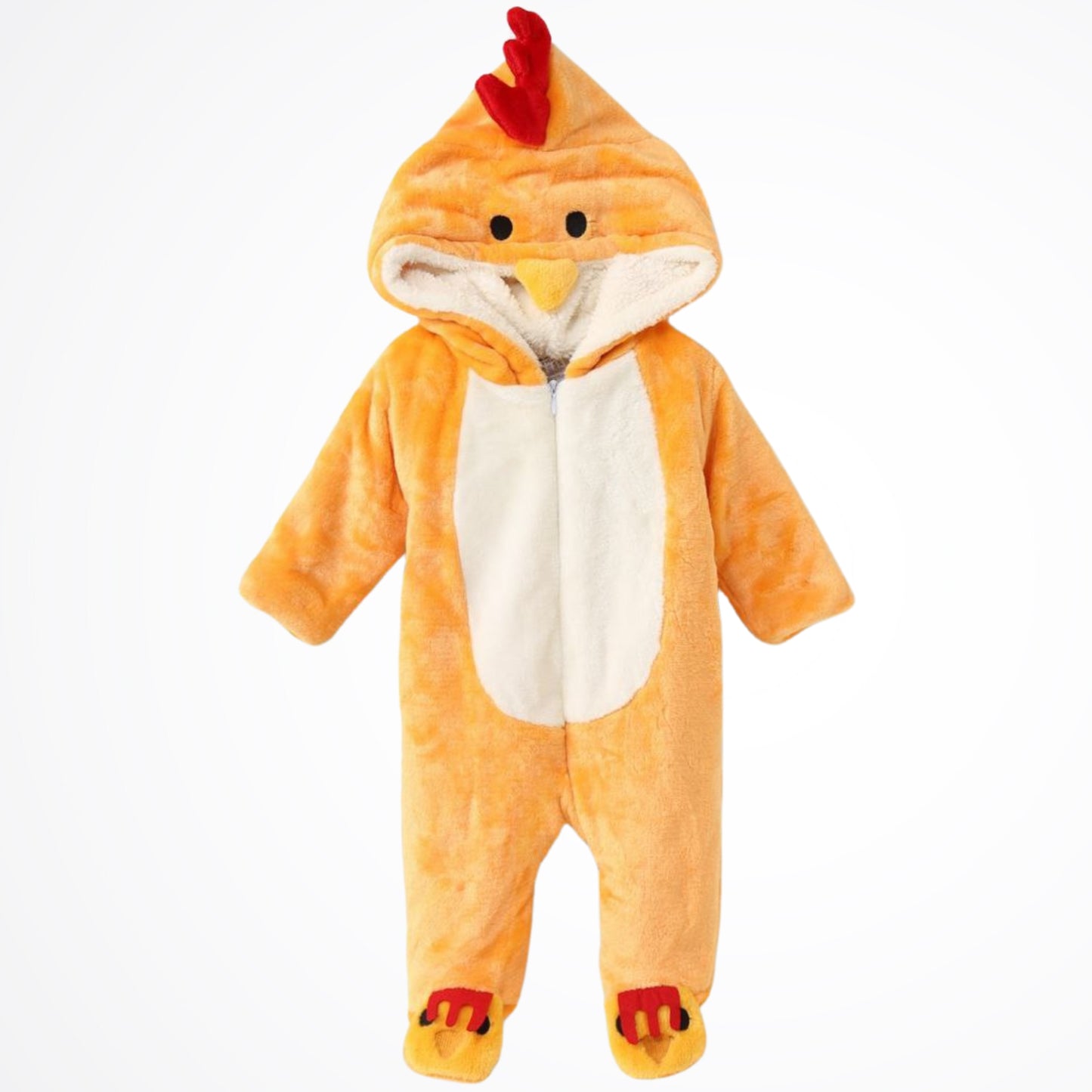 Baby Chicken Fleece Hooded Onesies