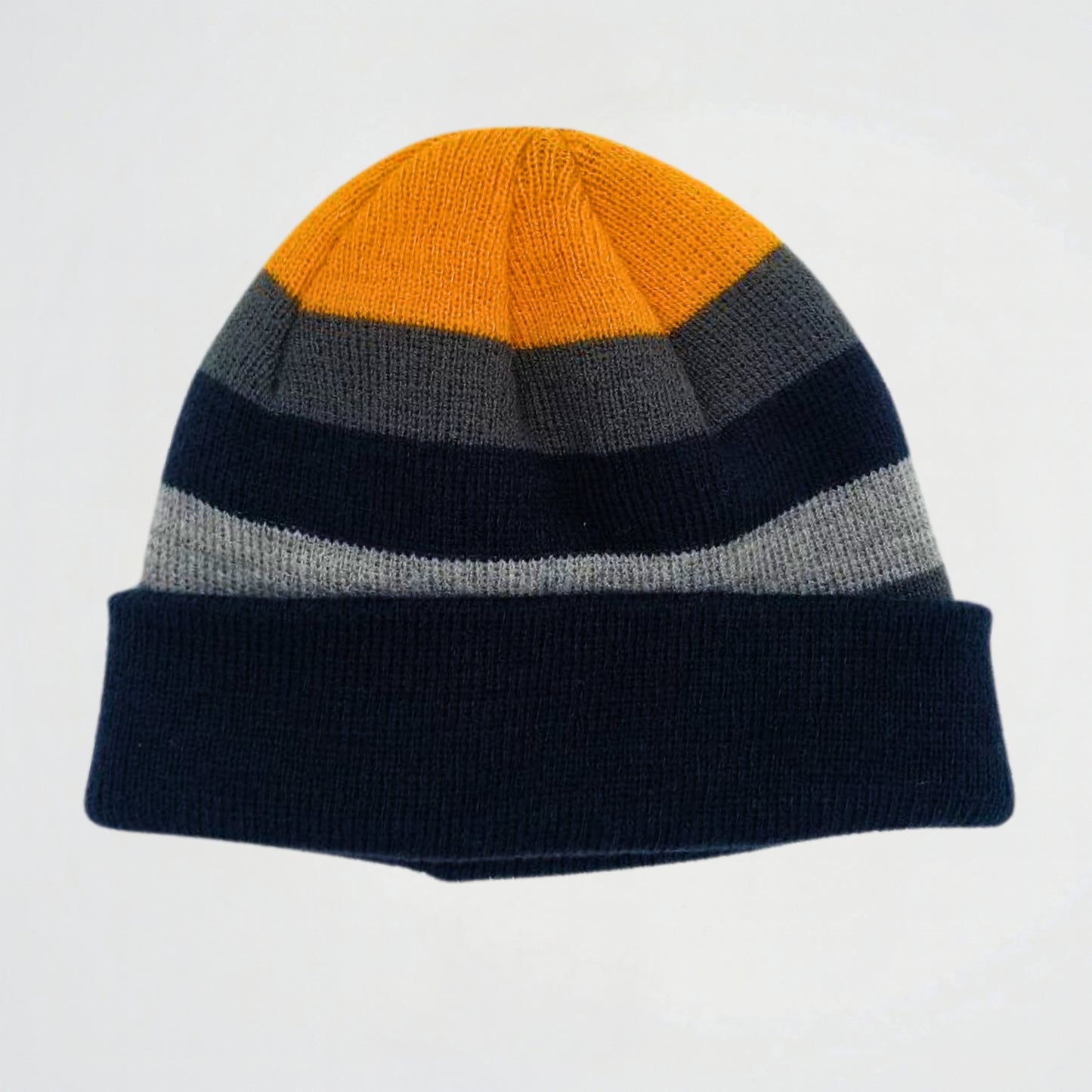 Striped Navy/Orange Fleece Ice Cap
