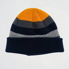 Striped Navy/Orange Fleece Ice Cap