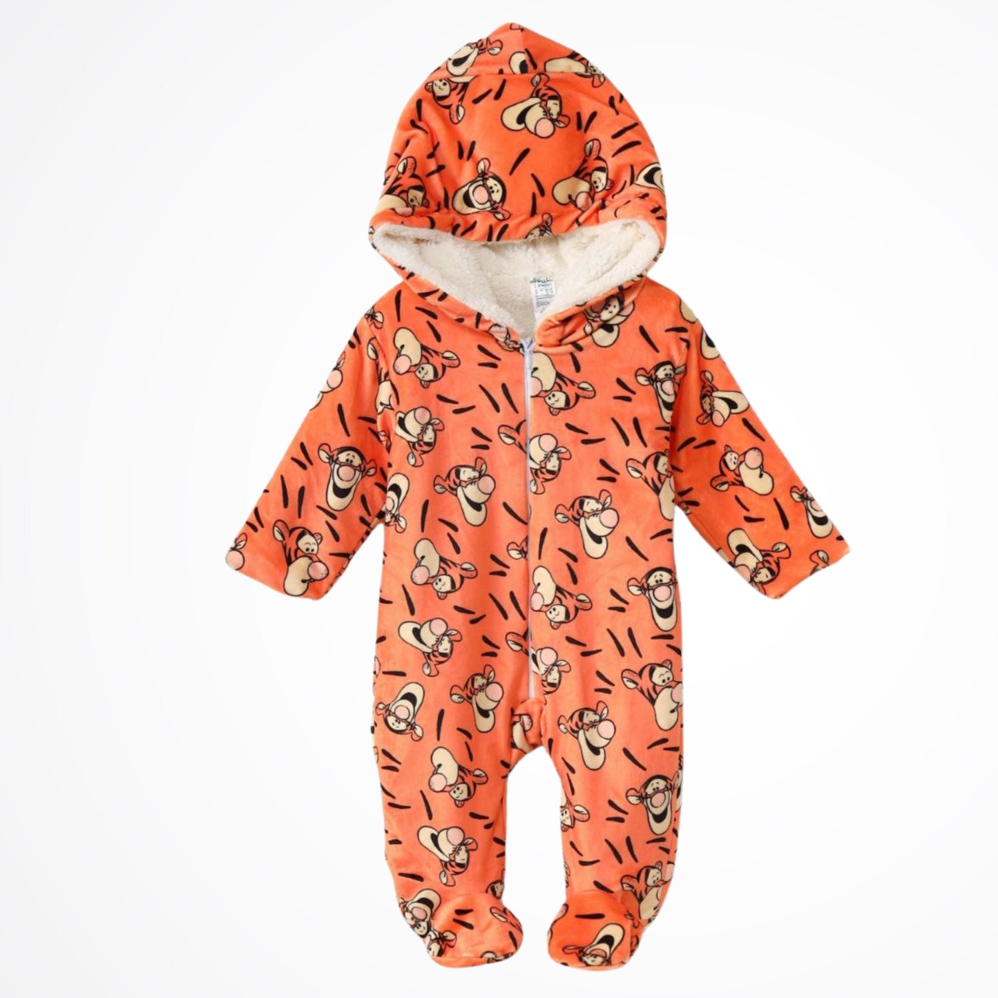 Tigger Orange Fleece Hooded Onesies