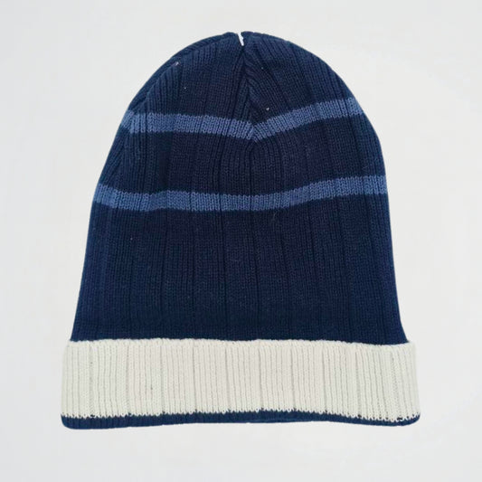 Striped Navy Fleece Ice Cap (Model 03)