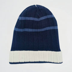 Striped Navy Fleece Ice Cap (Model 03)