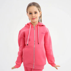 Basic Pink Cotton Zipper Jacket