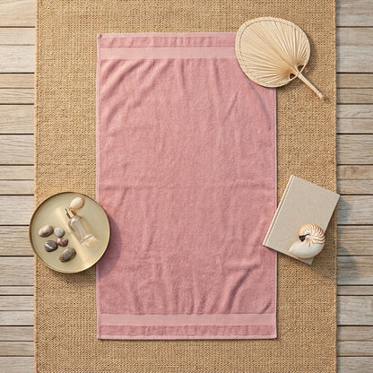 Basic Pink Cotton Beach Towel