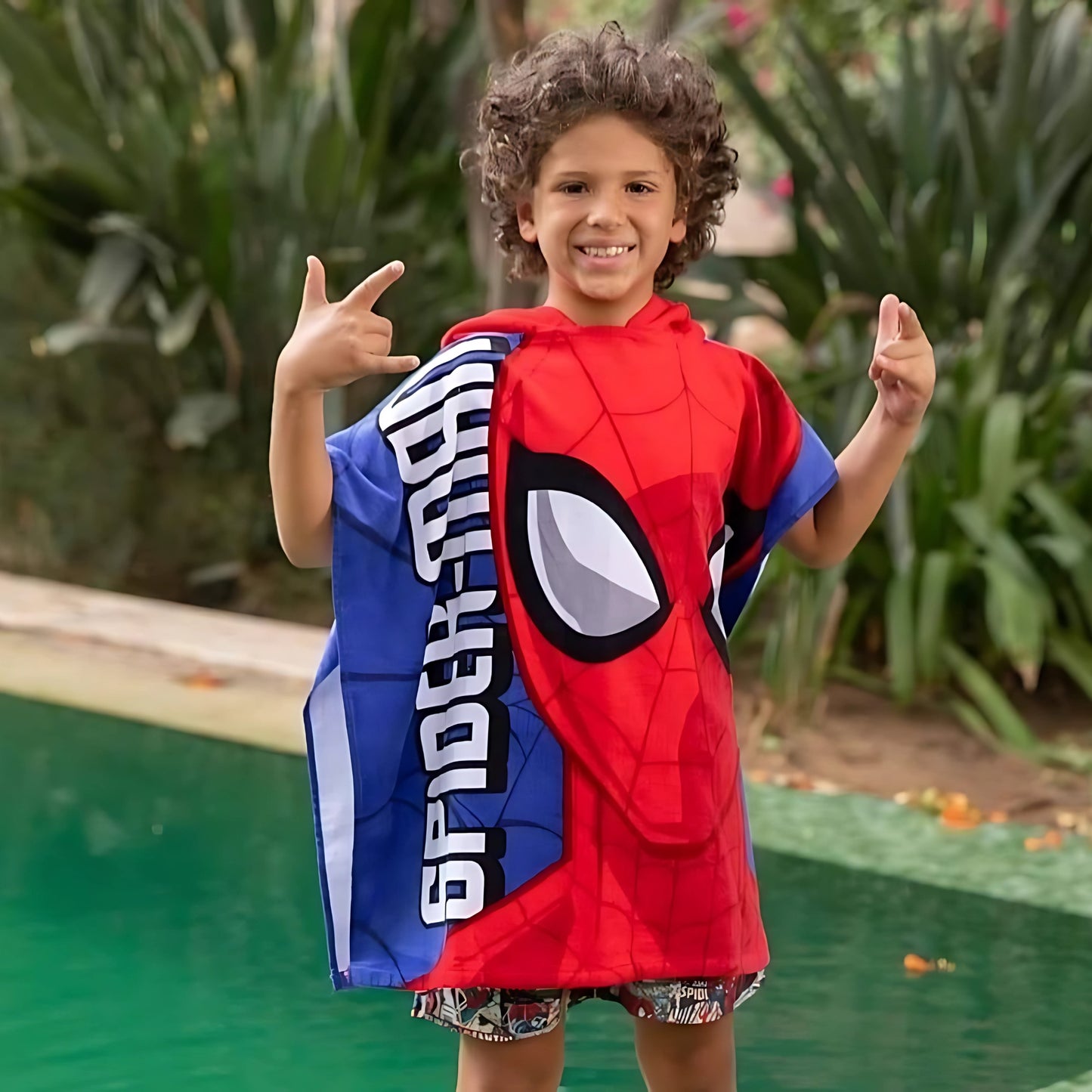 Spiderman Hero Mode Beach Poncho